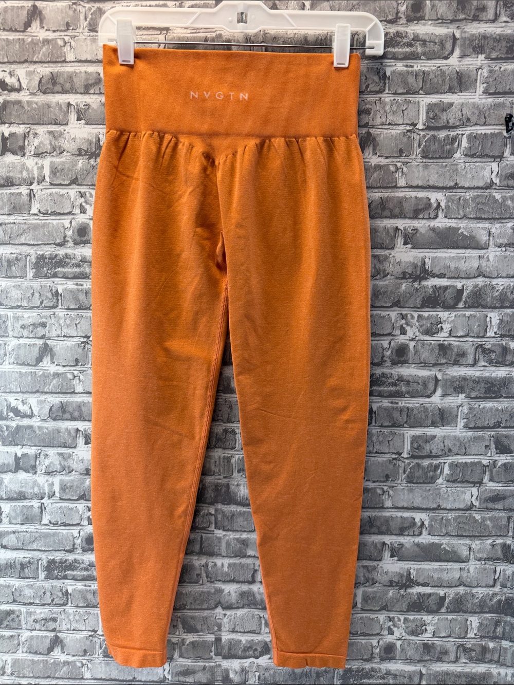 NVGTN Orange High-Waist‎ Active Leggings